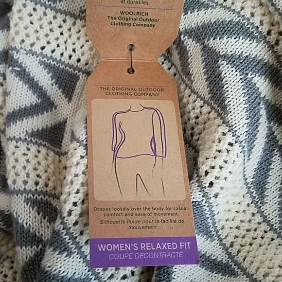 Woolrich Ponsford Long Knit Open Vest Nordic Woman's Medium - Picture 6 of 6